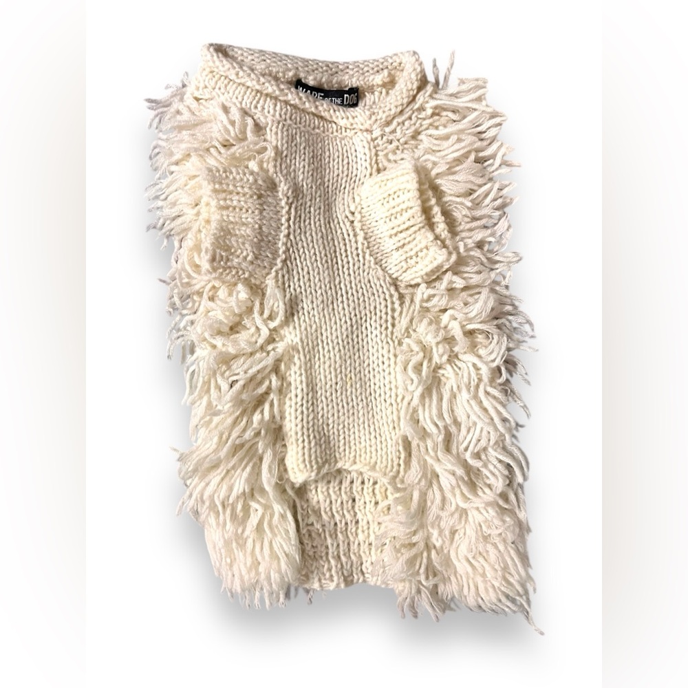 Ware of the Dog Small Hairy Hand Knit Dog Sweater NWT - Picture 9 of 15